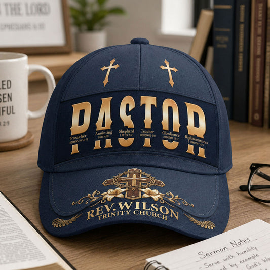 To Our Pastor For Having The Heart Of A Servant Leader | Personalized Classic Cap