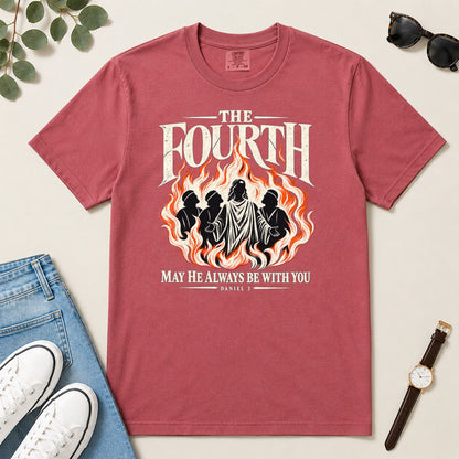 The Fourth May He Always Be With You, Daniel 3, Gift For Christian Men - 2D Unisex Garment-dyed T-shirt