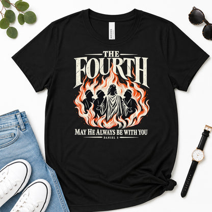 The Fourth May He Always Be With You, Daniel 3, Gift For Christian Men - 2D Unisex Premium T-shirt