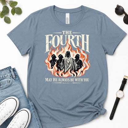 The Fourth May He Always Be With You, Daniel 3, Gift For Christian Men - 2D Unisex Premium T-shirt