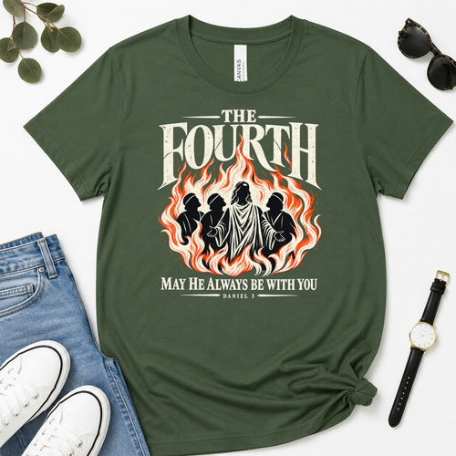 The Fourth May He Always Be With You, Daniel 3, Gift For Christian Men - 2D Unisex Premium T-shirt