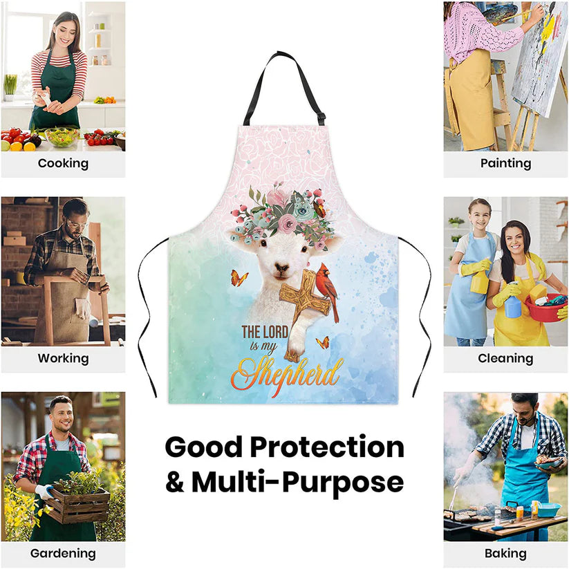 The Lord Is My Shepherd - Apron With Neck Strap