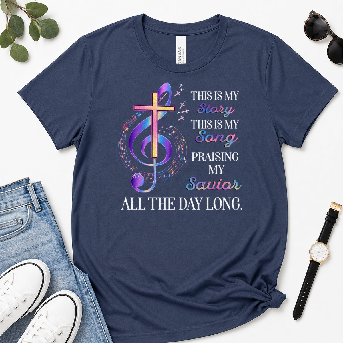 This Is My Story This Is My Song, Gift For Christian Choir Members - 2D Unisex Premium T-shirt