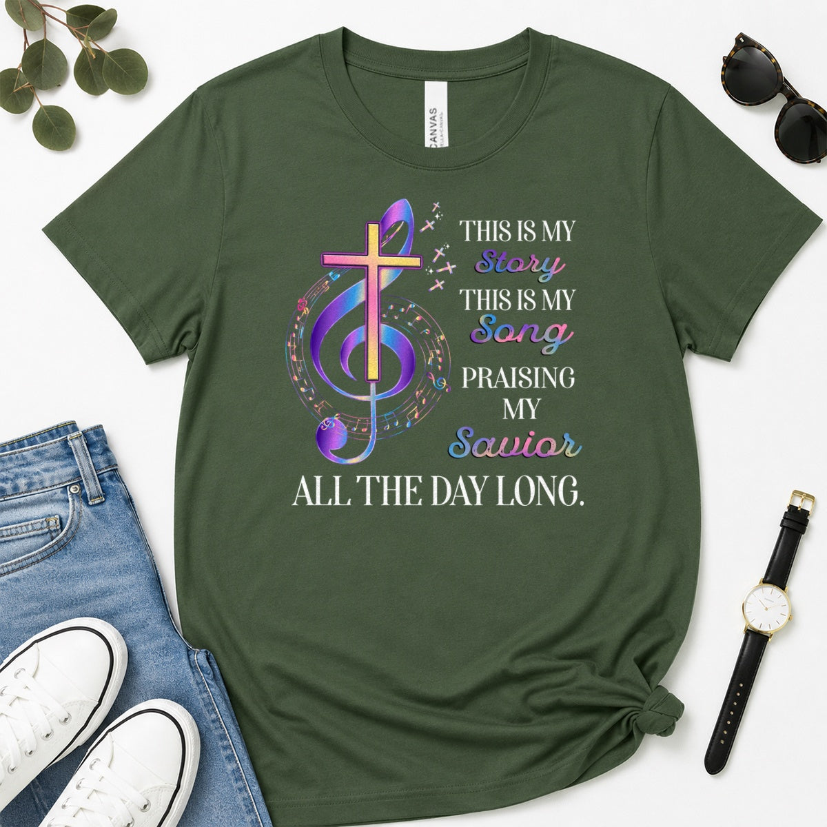 This Is My Story This Is My Song, Gift For Christian Choir Members - 2D Unisex Premium T-shirt