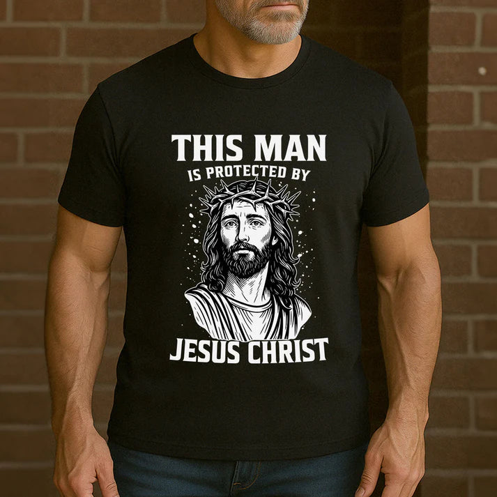 This Man Is Protected By Jesus | 2D Unisex T-shirt