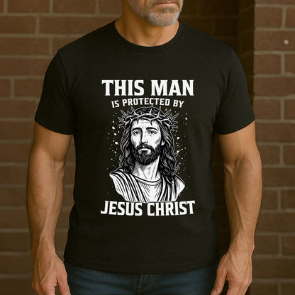 This Man Is Protected By Jesus | 2D Unisex T-shirt