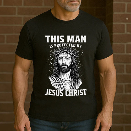 This Man Is Protected By Jesus | 2D Unisex T-shirt
