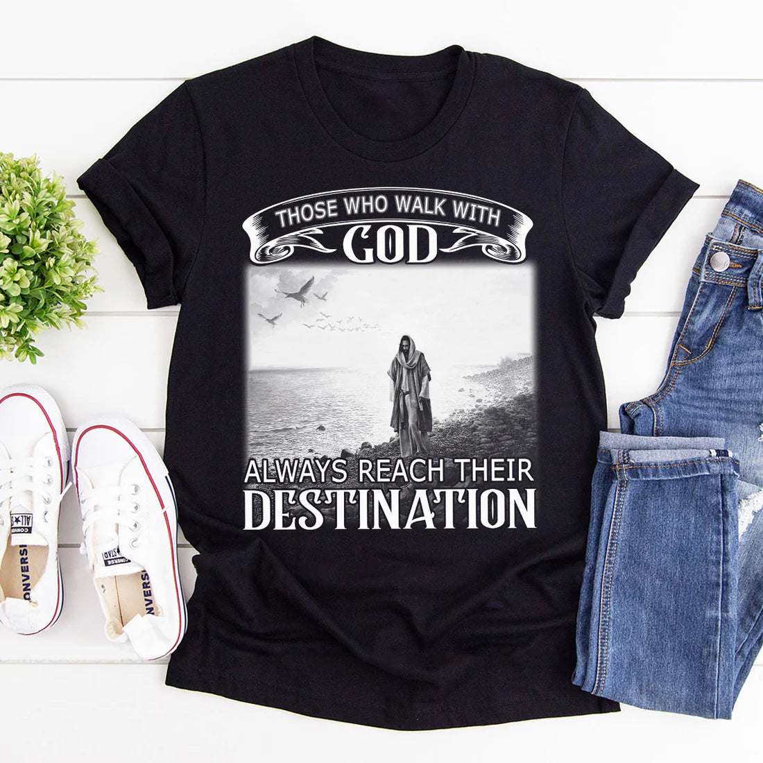 Those Who Walk With God Always Reach Their Destination | 2D Unisex T-shirt