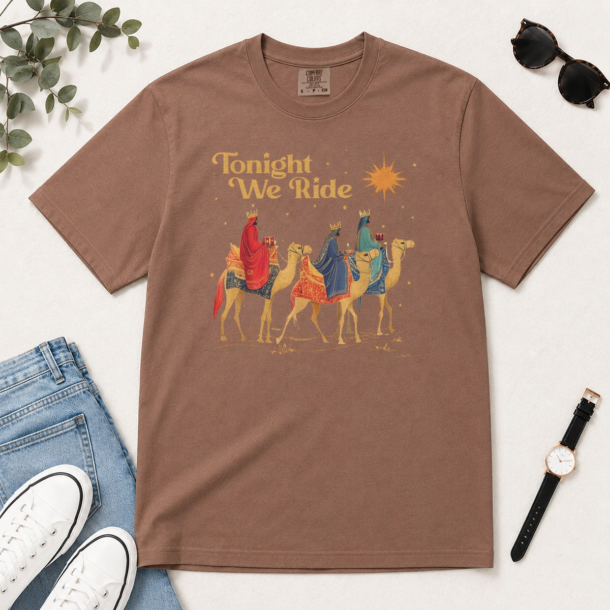 Tonight We Ride, Gift For Christian Christmas Lovers - 2D Unisex Garment-dyed T-shirt