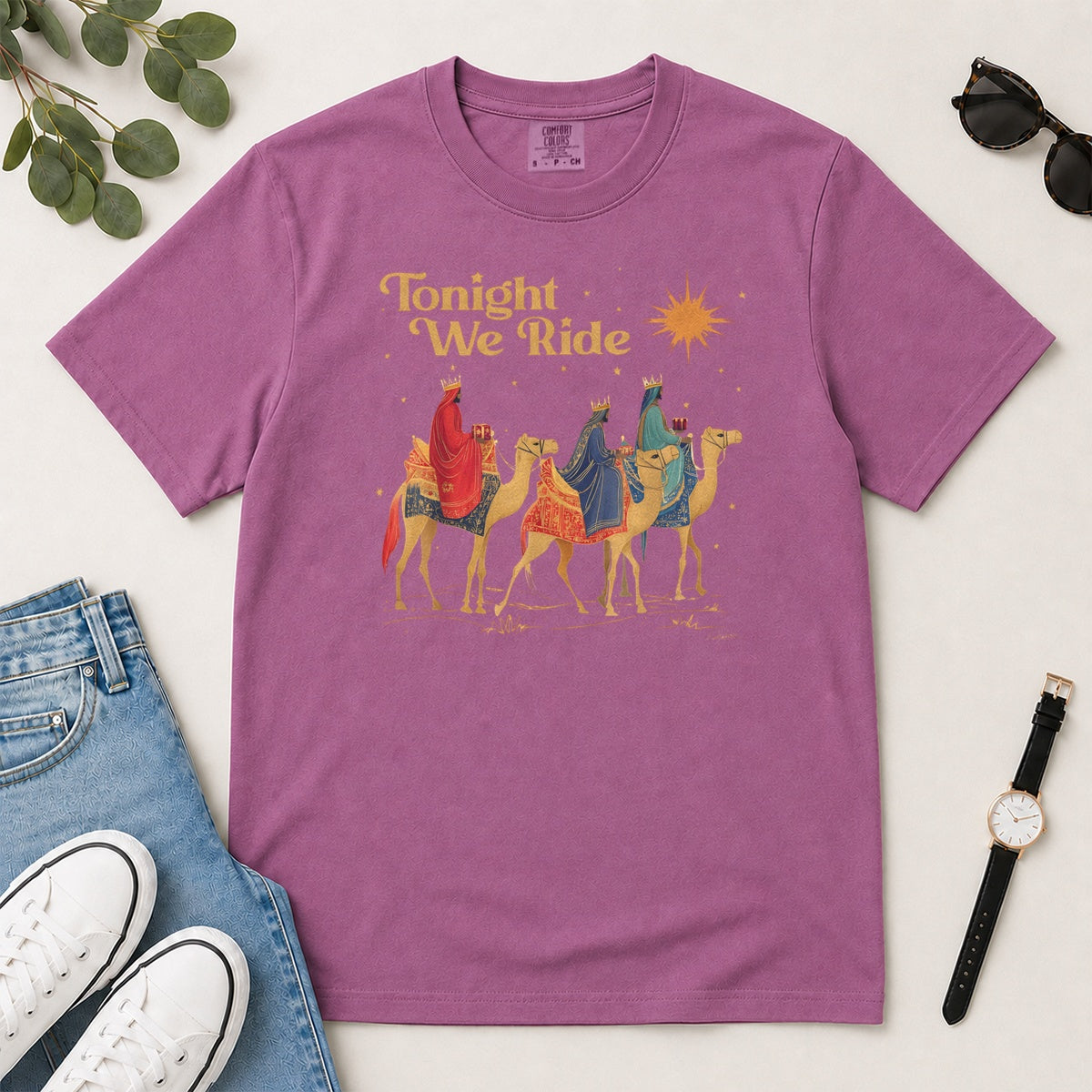 Tonight We Ride, Gift For Christian Christmas Lovers - 2D Unisex Garment-dyed T-shirt