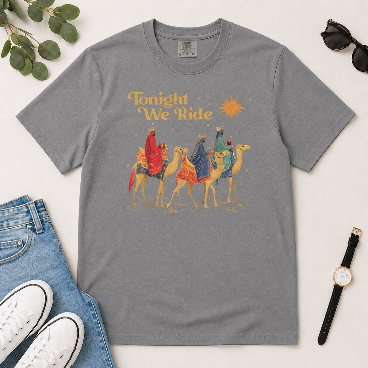 Tonight We Ride, Gift For Christian Christmas Lovers - 2D Unisex Garment-dyed T-shirt