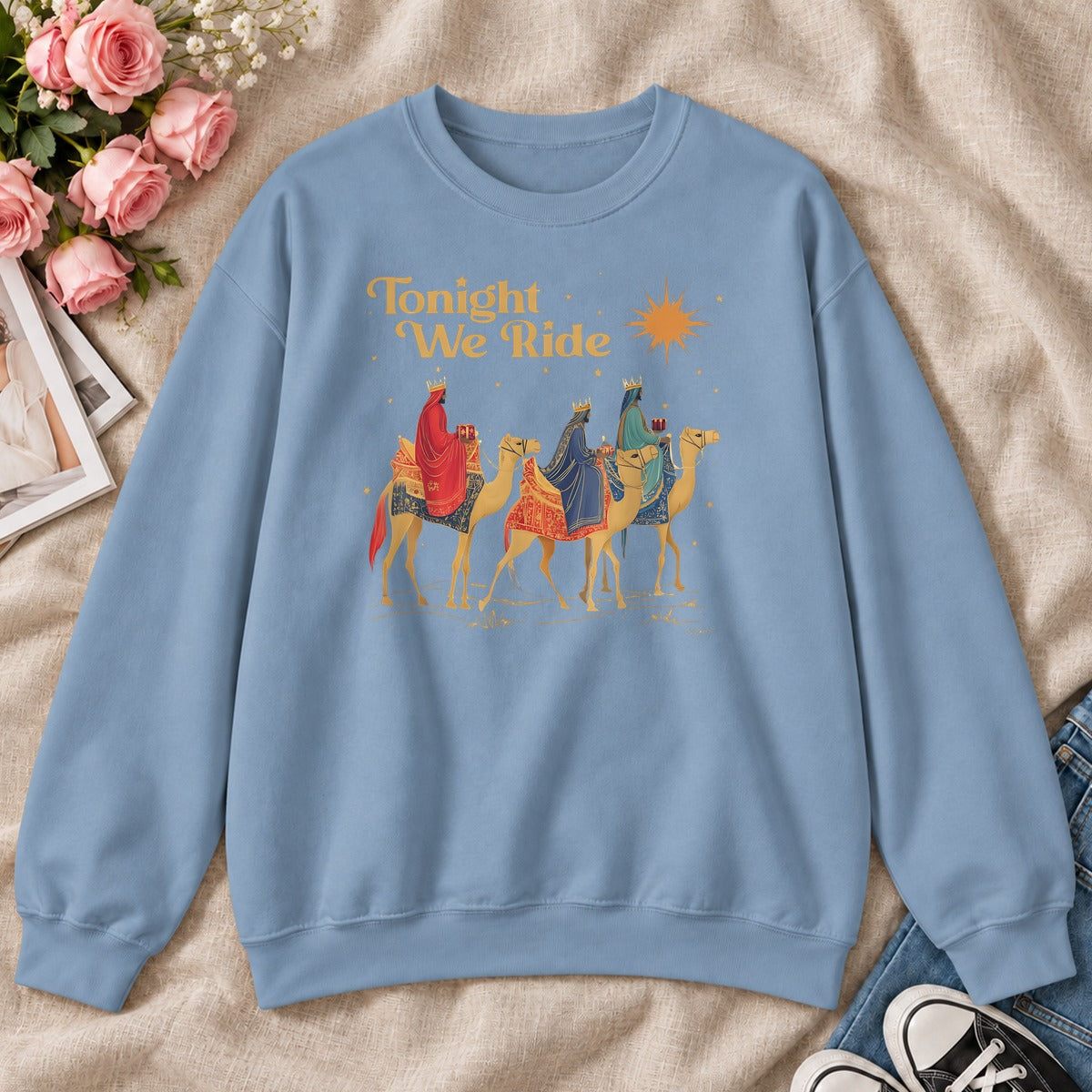 Tonight We Ride, Gift For Christian Christmas Lovers - 2D Unisex Sweatshirt