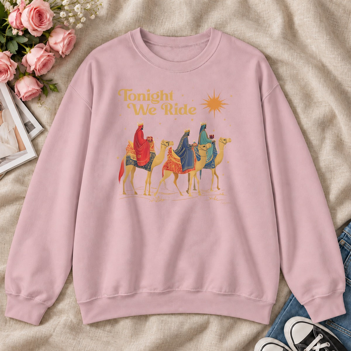 Tonight We Ride, Gift For Christian Christmas Lovers - 2D Unisex Sweatshirt