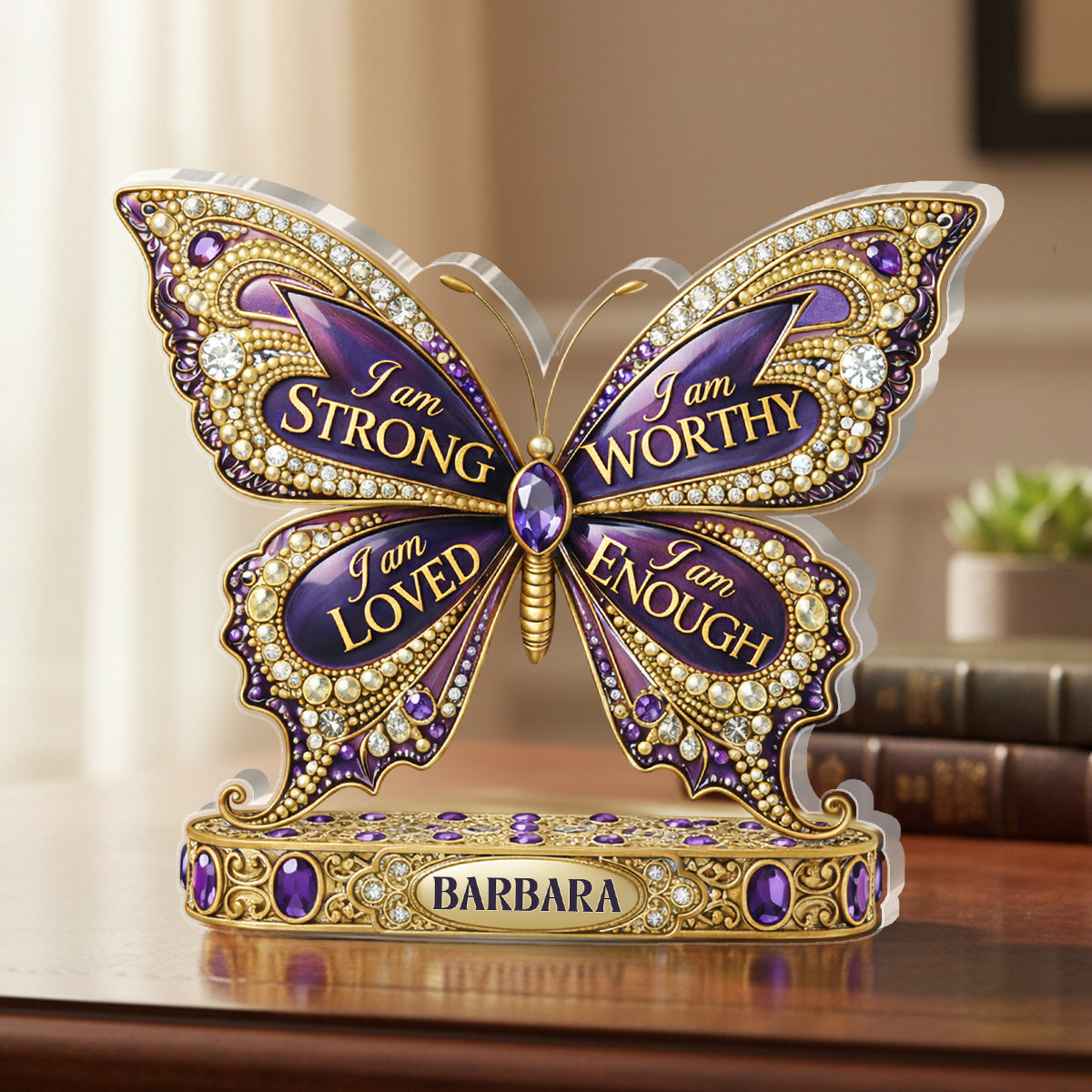 I Am Strong | Personalized Custom Shaped Acrylic Plaque