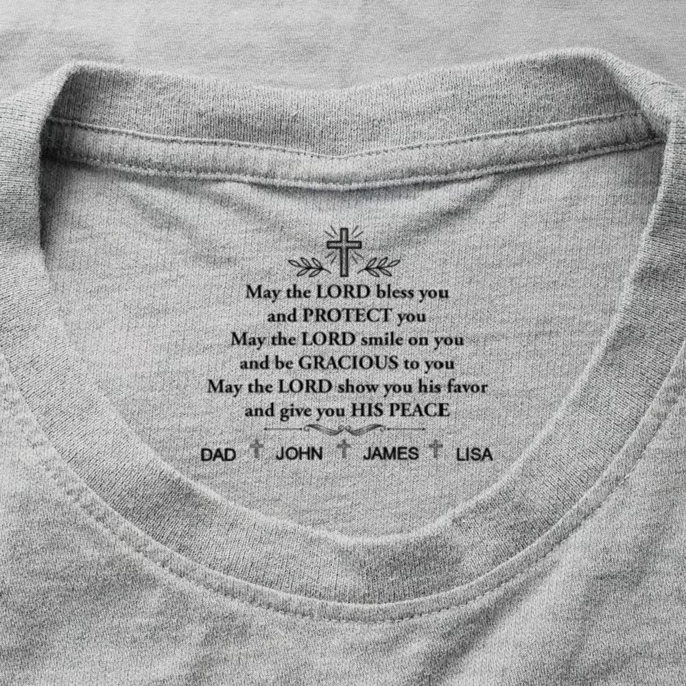 May The Lord Bless You , Gift For Christians | Personalized Shirt With Design Inner Neck