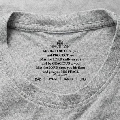 May The Lord Bless You , Gift For Christians | Personalized Shirt With Design Inner Neck