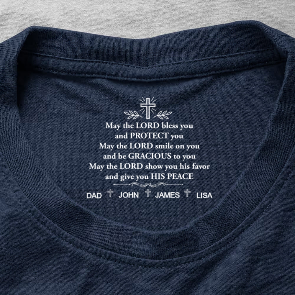 May The Lord Bless You , Gift For Christians | Personalized Shirt With Design Inner Neck