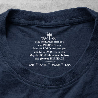 May The Lord Bless You , Gift For Christians | Personalized Shirt With Design Inner Neck