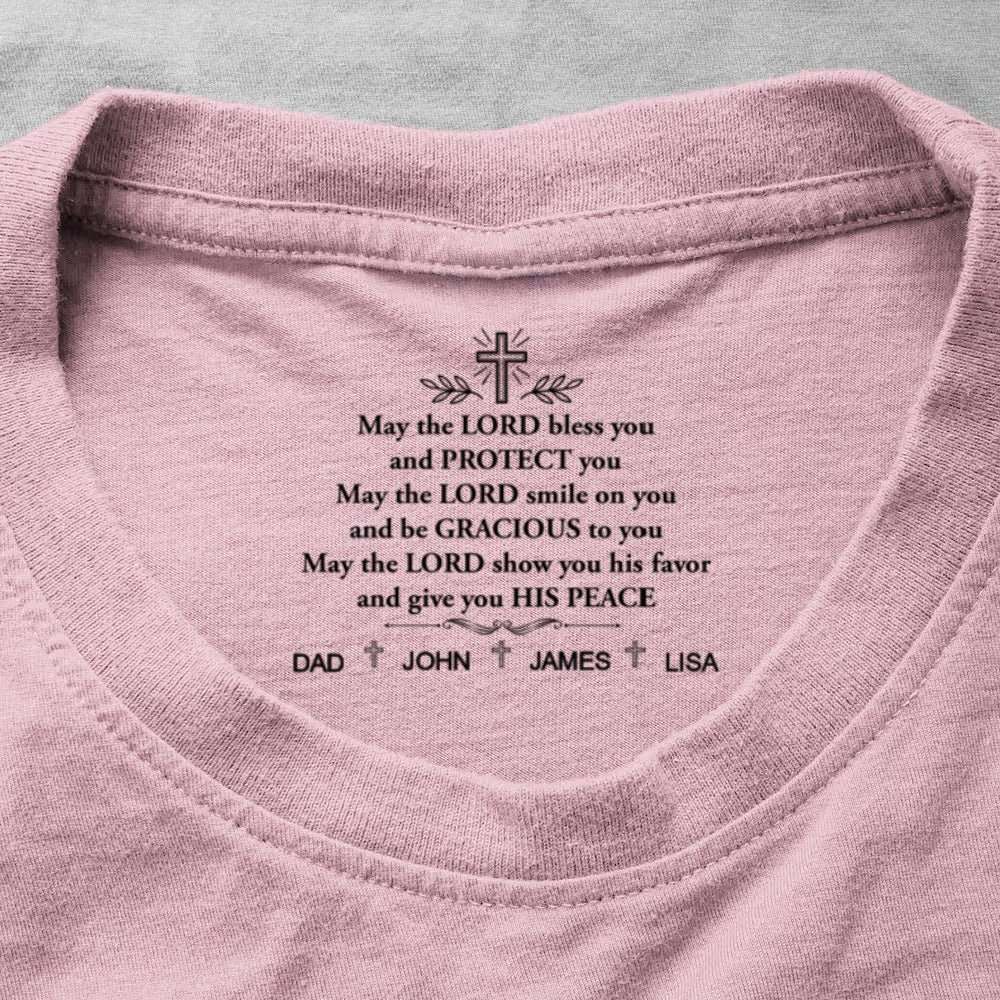 May The Lord Bless You , Gift For Christians | Personalized Shirt With Design Inner Neck