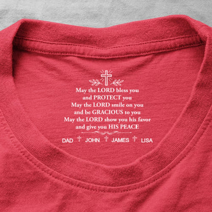 May The Lord Bless You , Gift For Christians | Personalized Shirt With Design Inner Neck