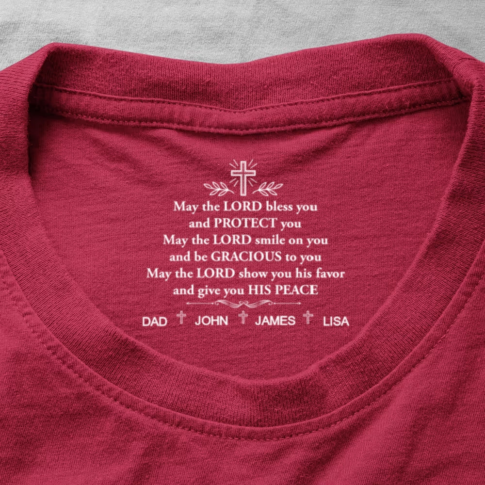 May The Lord Bless You , Gift For Christians | Personalized Shirt With Design Inner Neck