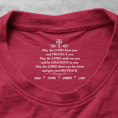 May The Lord Bless You , Gift For Christians | Personalized Shirt With Design Inner Neck