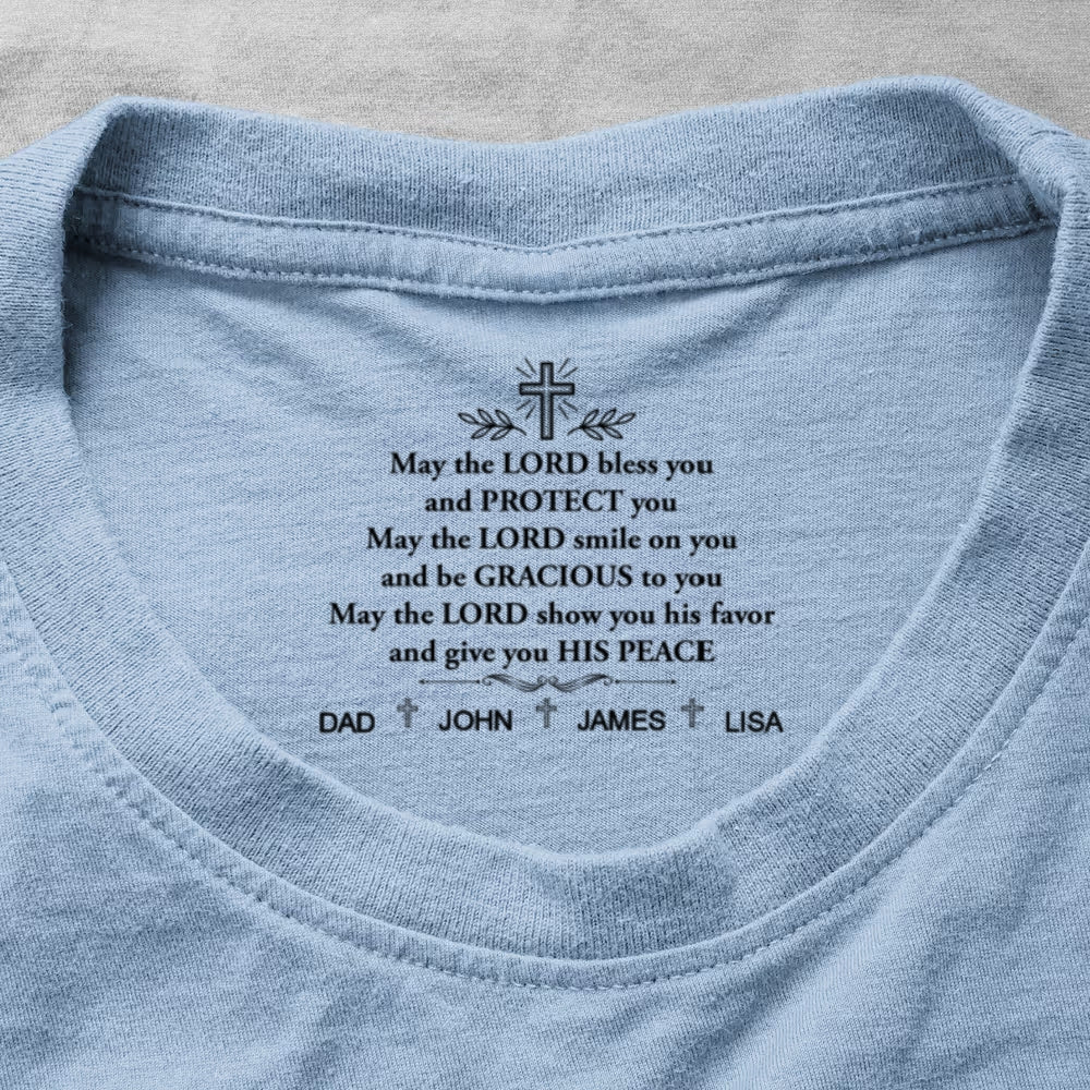 May The Lord Bless You , Gift For Christians | Personalized Shirt With Design Inner Neck