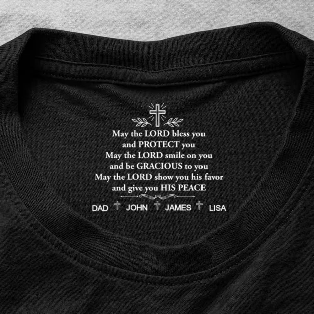 May The Lord Bless You , Gift For Christians | Personalized Shirt With Design Inner Neck