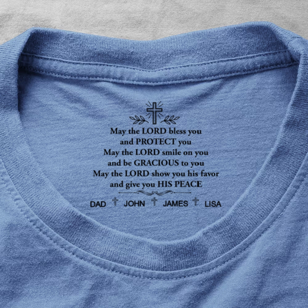 May The Lord Bless You , Gift For Christians | Personalized Shirt With Design Inner Neck