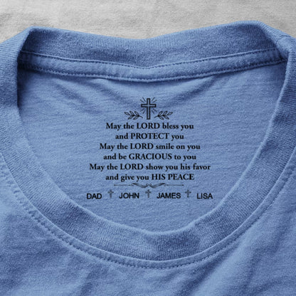 May The Lord Bless You , Gift For Christians | Personalized Shirt With Design Inner Neck
