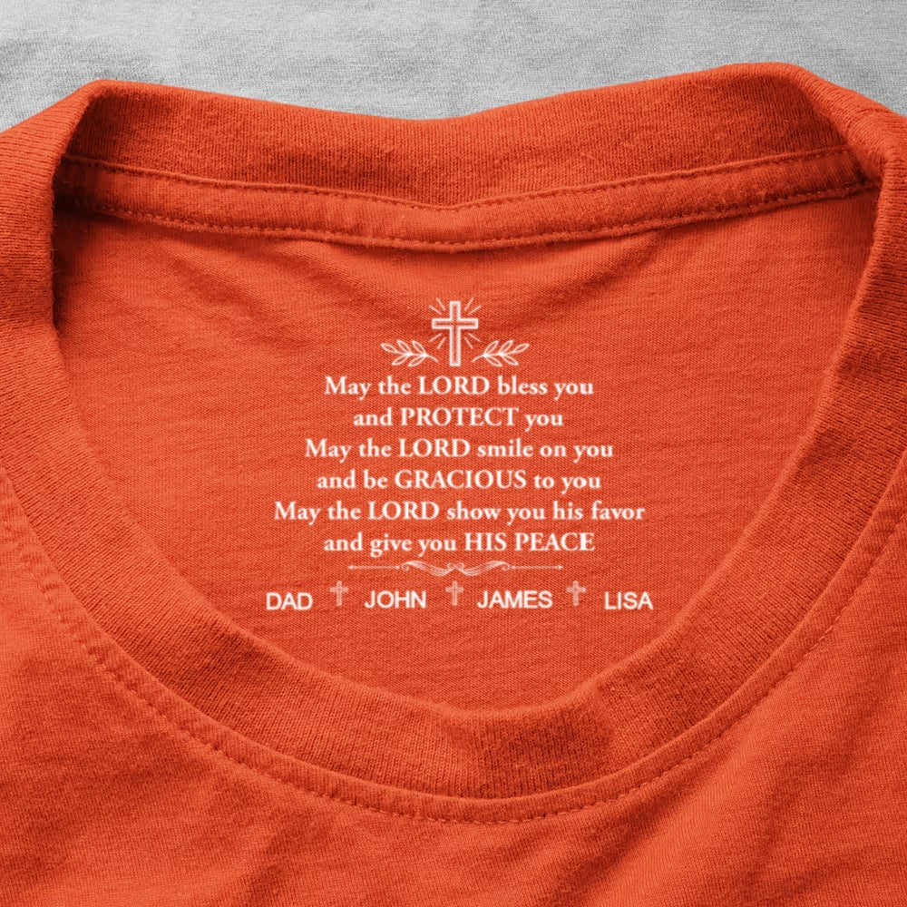 May The Lord Bless You , Gift For Christians | Personalized Shirt With Design Inner Neck