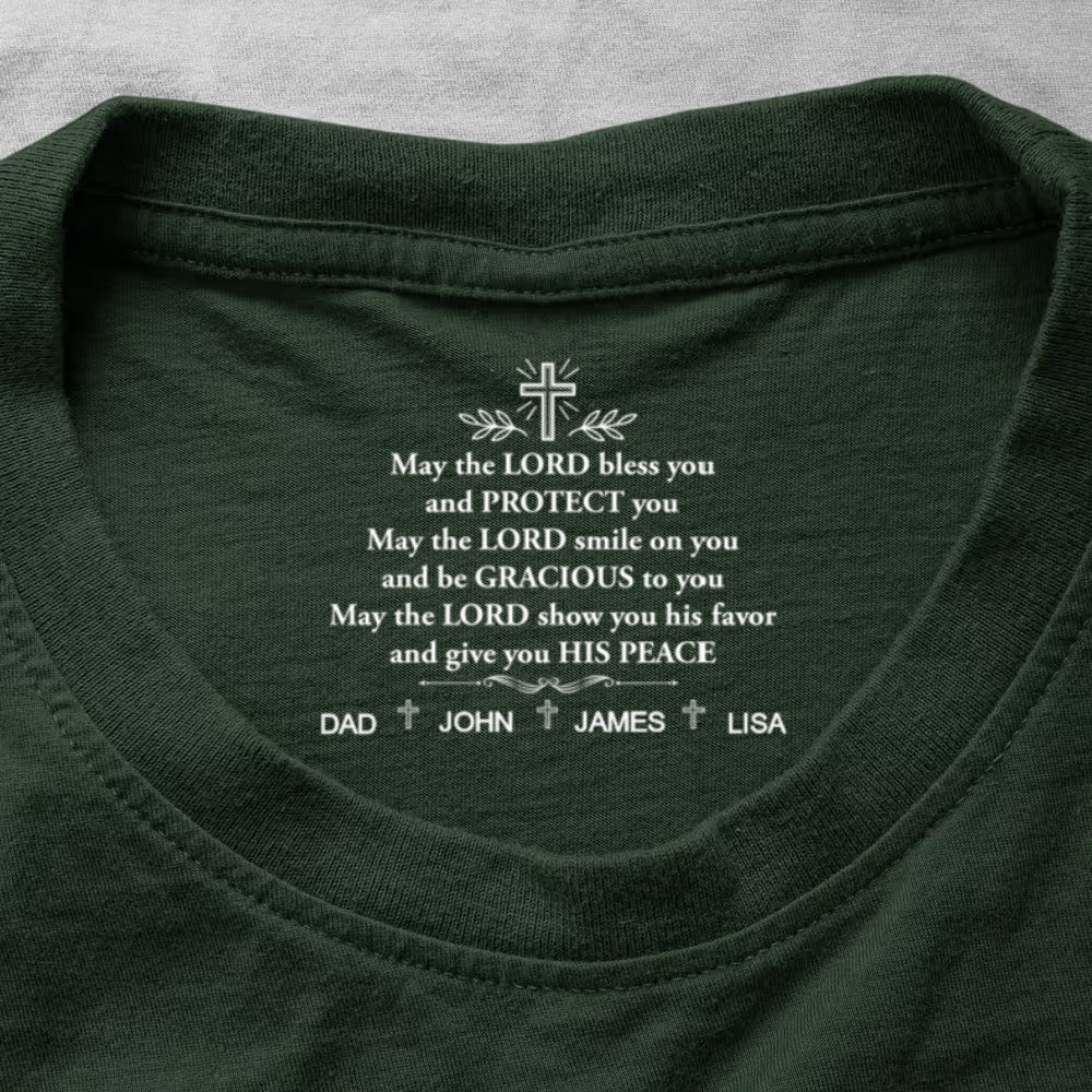 May The Lord Bless You , Gift For Christians | Personalized Shirt With Design Inner Neck