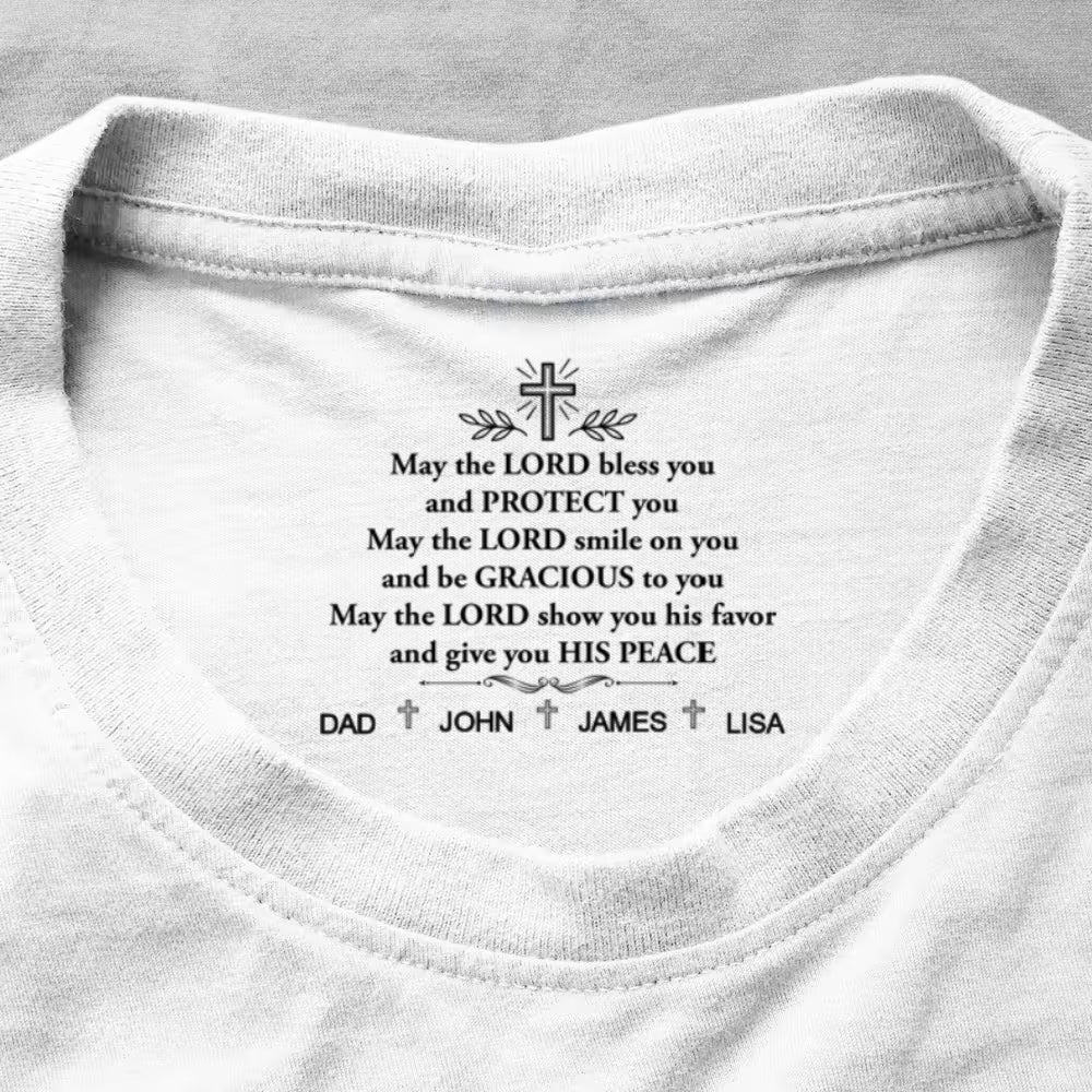 May The Lord Bless You , Gift For Christians | Personalized Shirt With Design Inner Neck