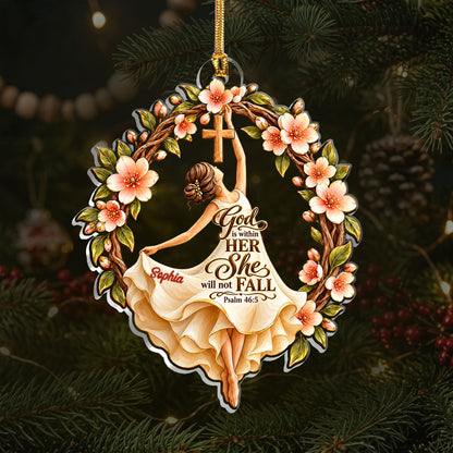 God Is Within Her, Gift For Her | Personalized 1-Layer Acrylic Ornament