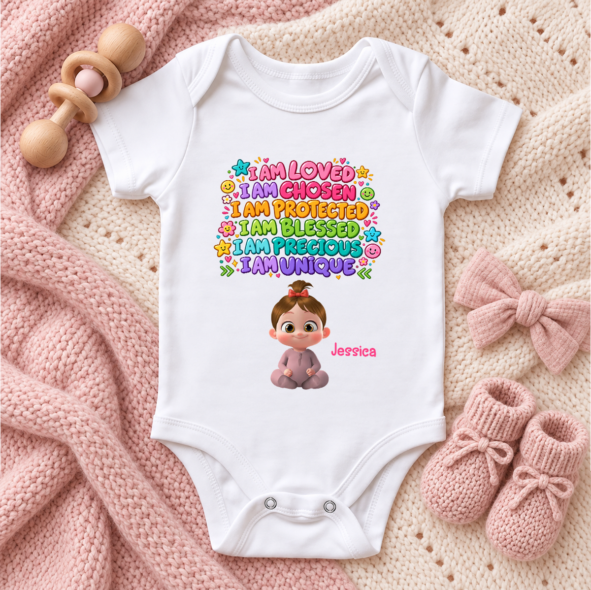 I am Loved, Gift For Baby | Personalized Custom Baby Onesie