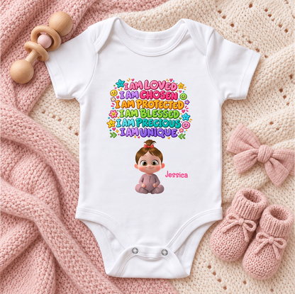 I am Loved, Gift For Baby | Personalized Custom Baby Onesie