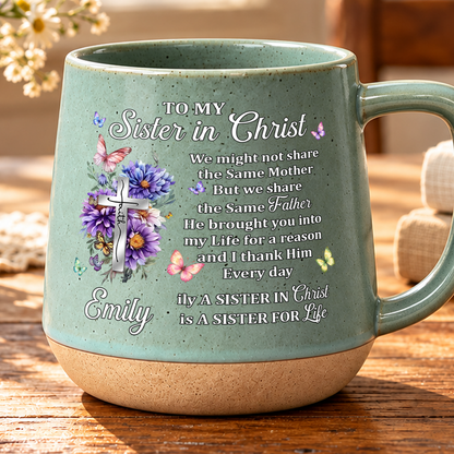 To My Sister In Christ, Gift For Sister | Personaliezd 12OZ Conical Coffee Mug
