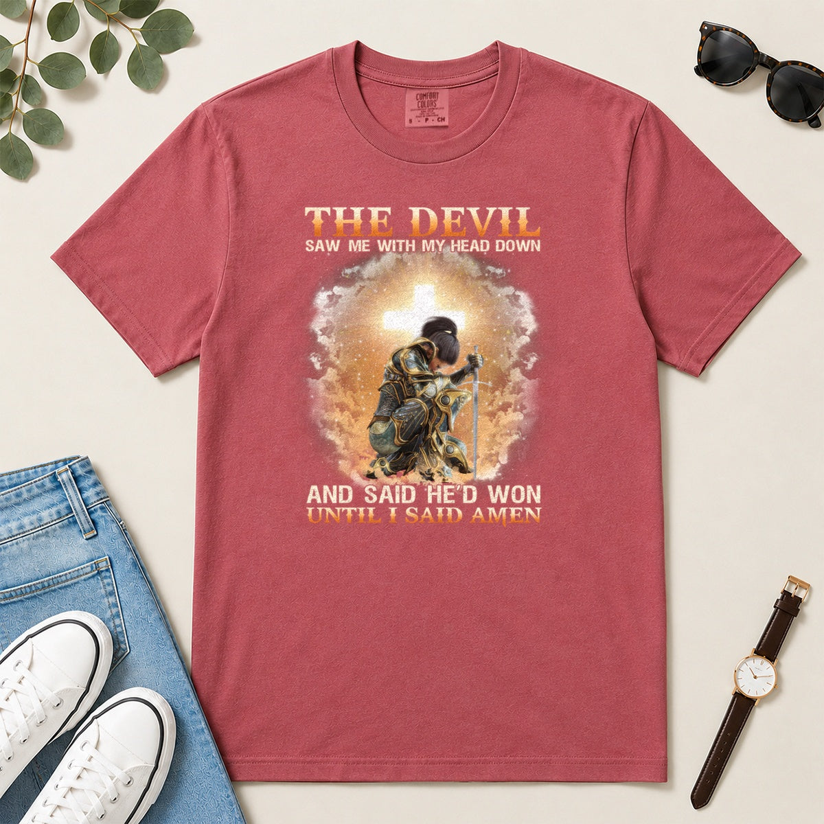 Until I Said Amen, Gift For Christian Prayer Warriors - 2D Unisex Garment-dyed T-shirt