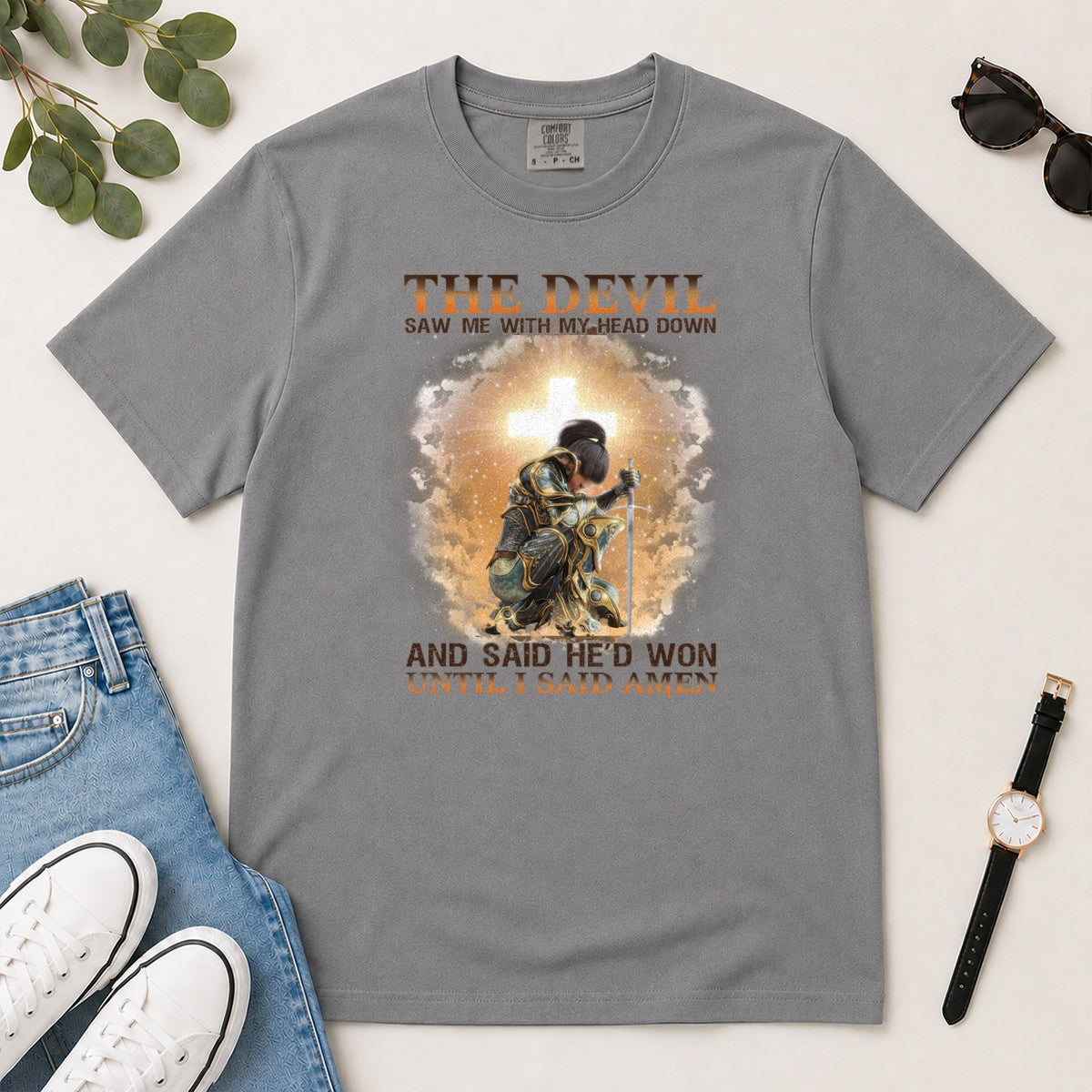 Until I Said Amen, Gift For Christian Prayer Warriors - 2D Unisex Garment-dyed T-shirt