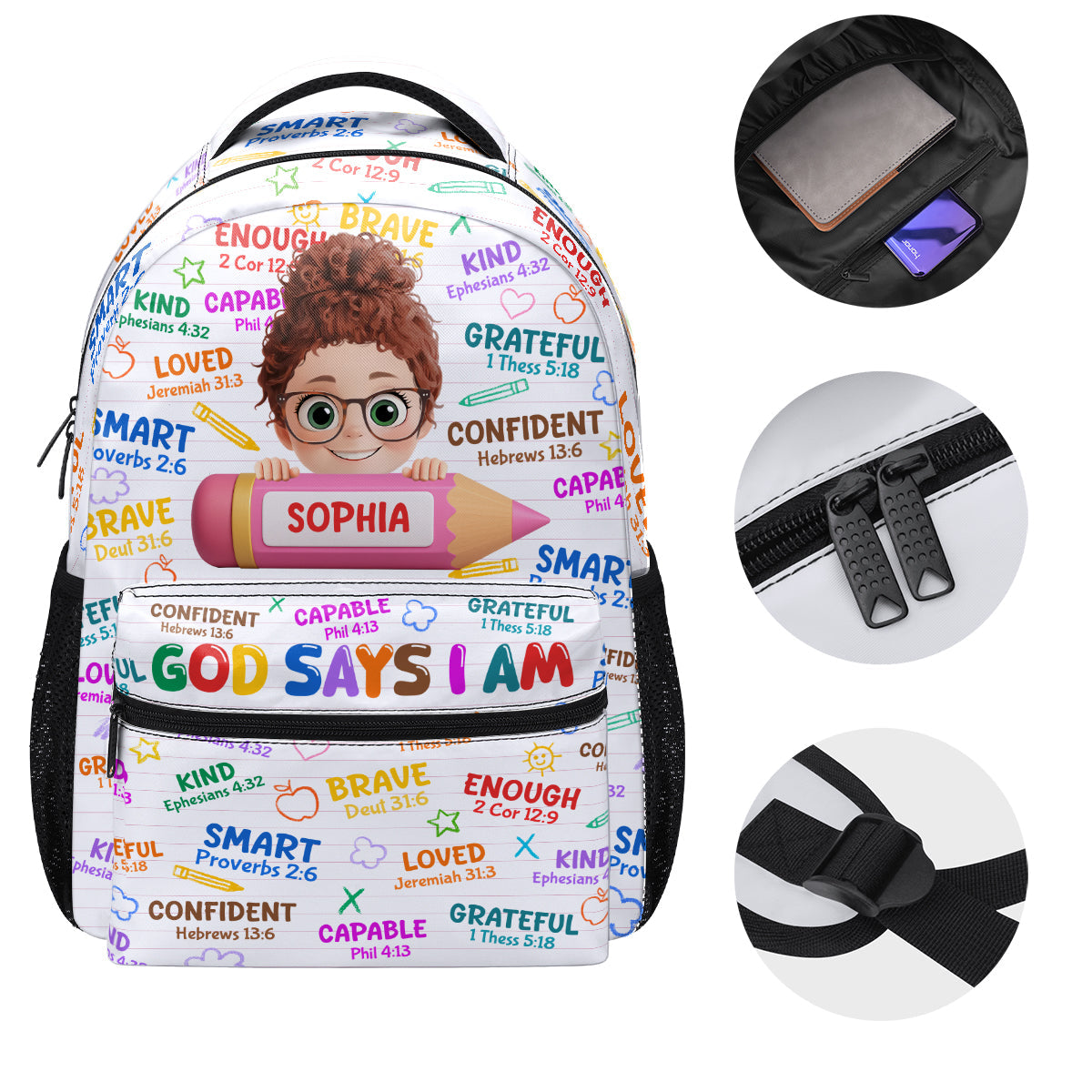 God Says I Am | Personalized Backpack