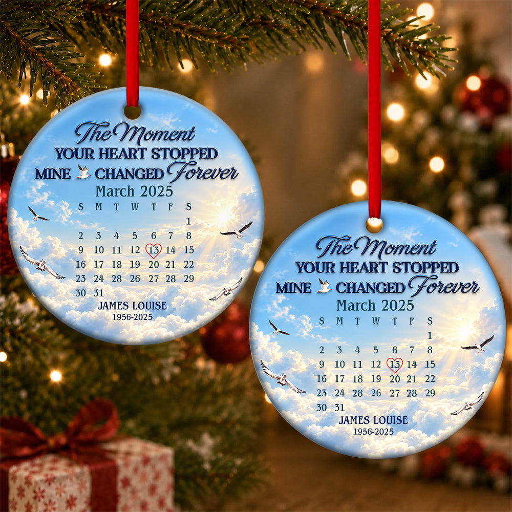 The Moment, Memorial Gift - Personalized Round Shaped Ceramic Ornament