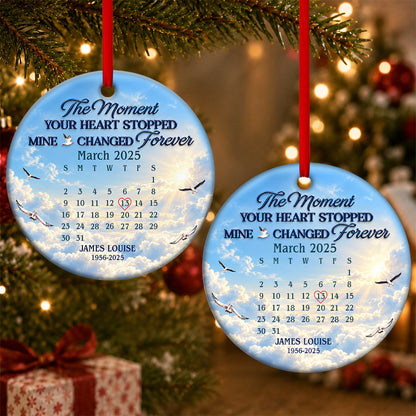 The Moment, Memorial Gift - Personalized Round Shaped Ceramic Ornament