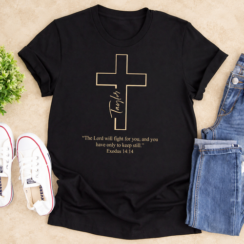 The Lord Will Fight For You, Gift For Self | Personalized 2D Unisex T-shirt