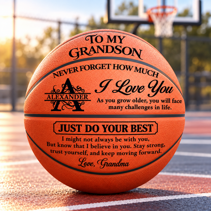 To My Grandkids Never Forget How Much I Love You, Gift For Grandkids | Personalized Basketball
