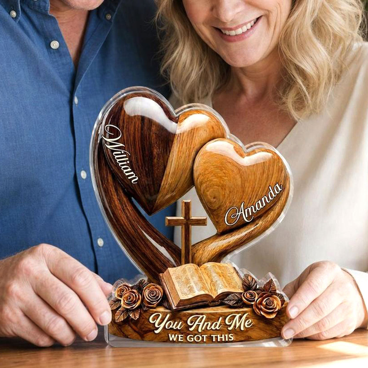 You And Me, We Got This, Christian Gift | Personalized Custom Shaped Acrylic Plaque