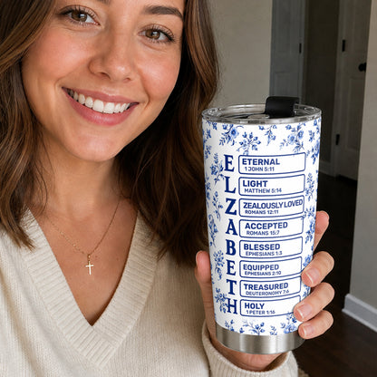 God Says I Am, Gift For Mom | Personalized Stainless Steel Tumbler