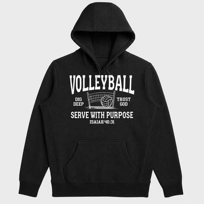 Volleyball Serve With Purpose Isaiah 40 31, Gift For Volleyball Daughter - 2D Unisex Hoodie