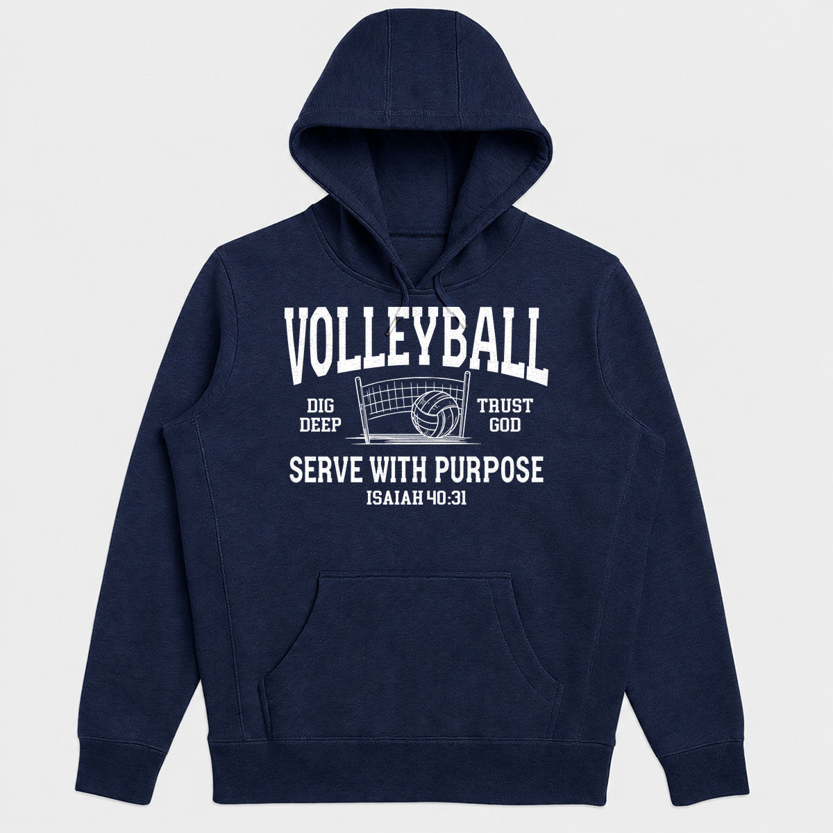 Volleyball Serve With Purpose Isaiah 40 31, Gift For Volleyball Daughter - 2D Unisex Hoodie