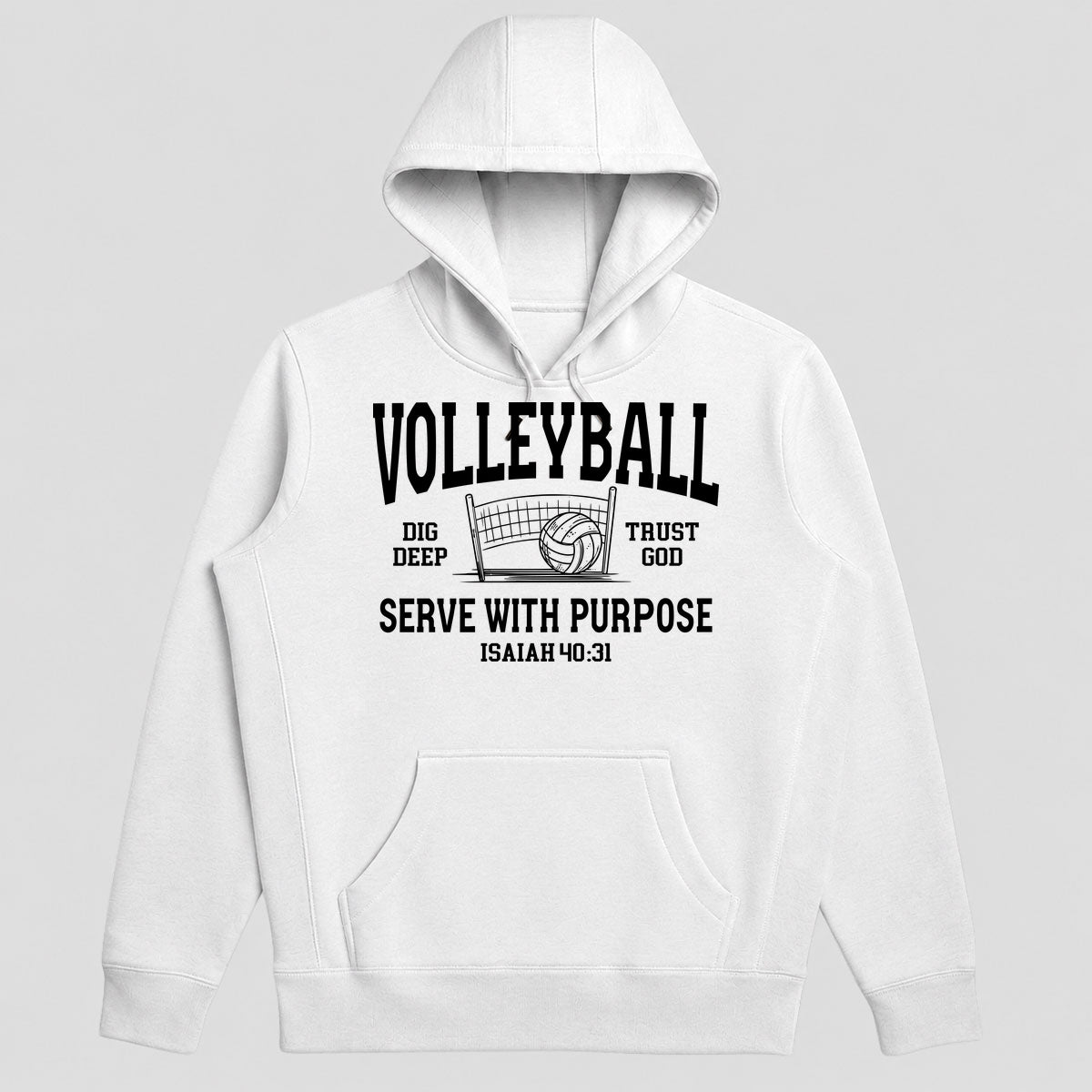 Volleyball Serve With Purpose Isaiah 40 31, Gift For Volleyball Daughter - 2D Unisex Hoodie