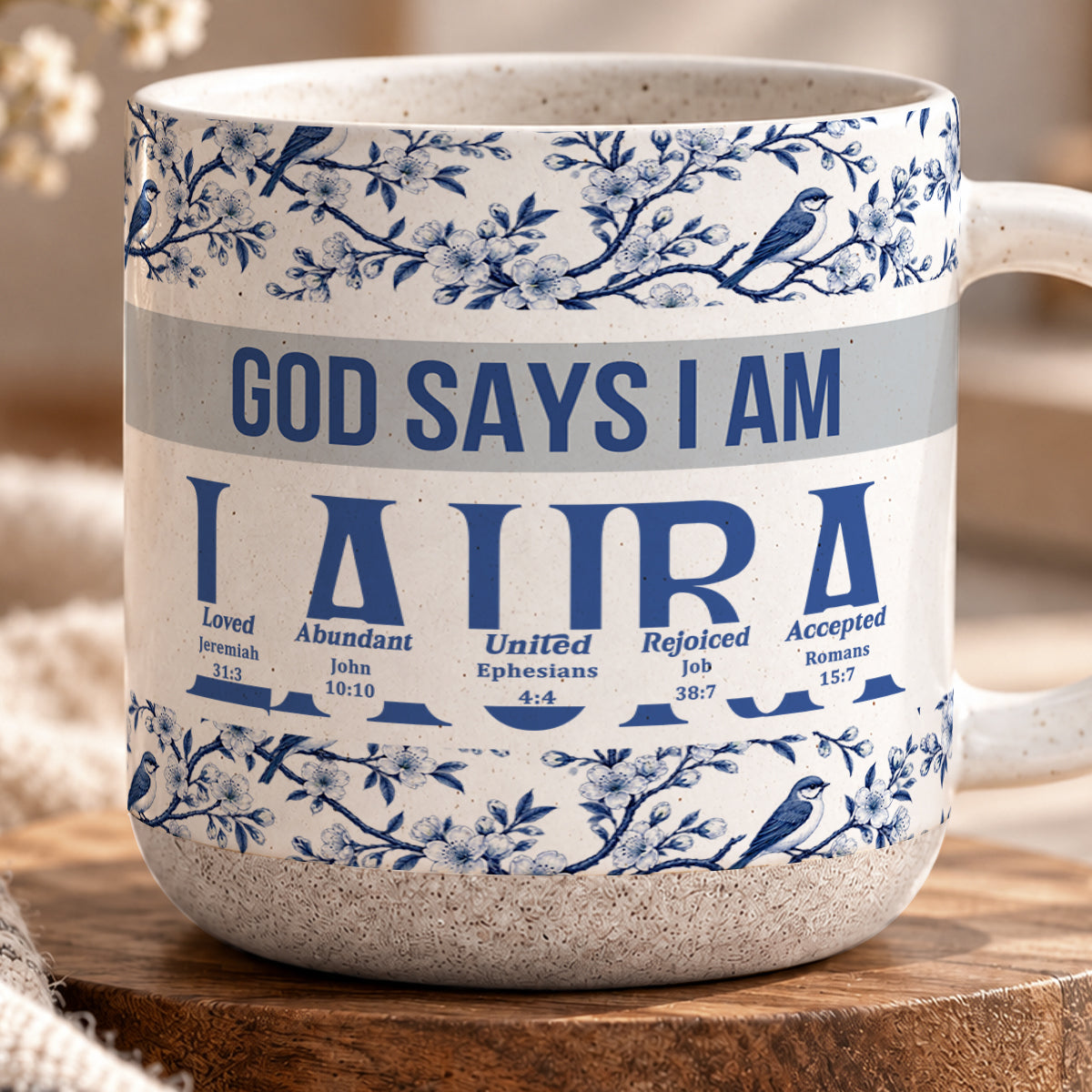 God Says I Am, Personalized Gift For Loved One | Personalized Pottery Mug